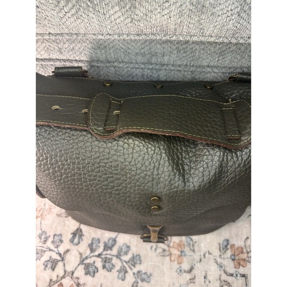 Stunning Pulicati large Italian Leather Bag. Great Condition In Olive Green. - Picture 11 of 14